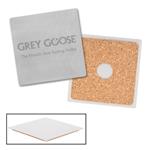 HST33821 Stainless Steel Square Beverage Coaster with Custom Imprint
